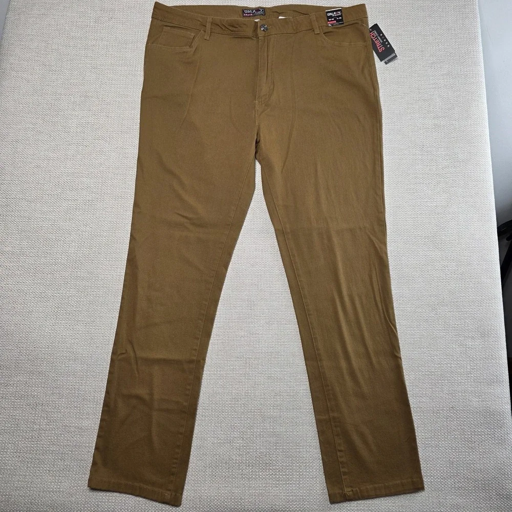Galaxy by Harvic Men's Timber Slim Fit Stretch‎ Chino Pants Size 42x32 NWT
